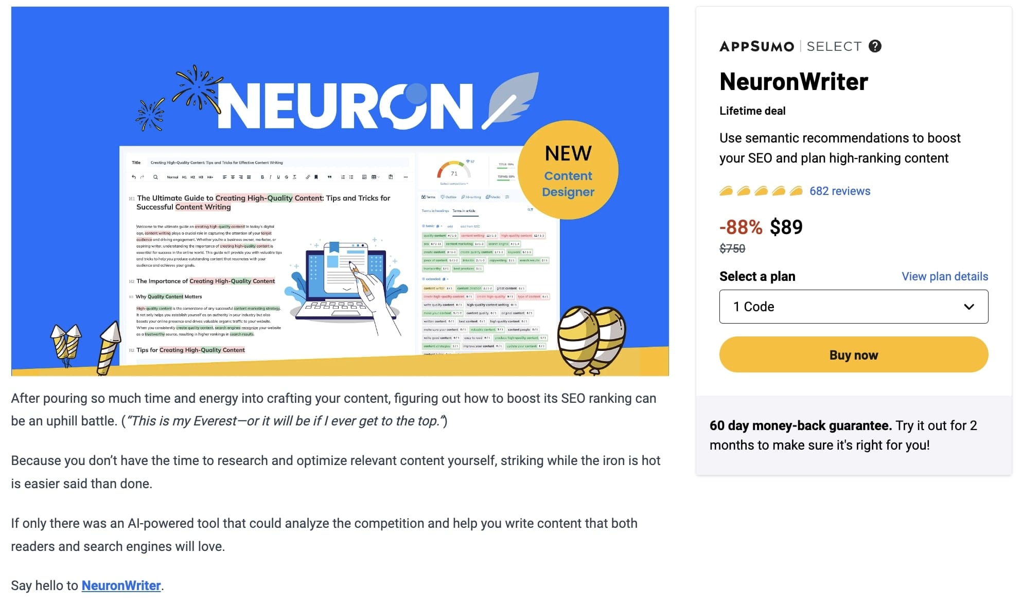 NeuronWriter Review: Best AI Writer for SEO Content in 2024?